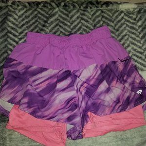 small athletic shorts w/ built in spandex